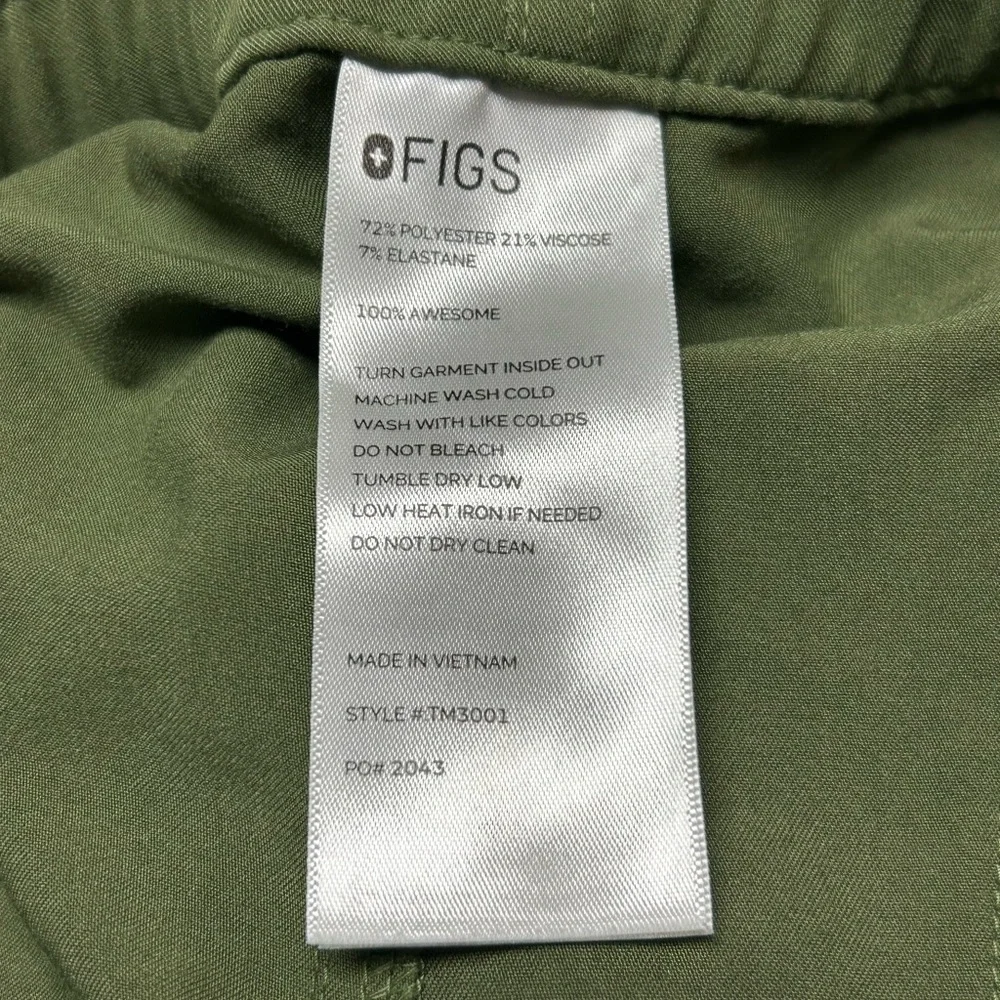 Figs Cairo Straight Leg Scrub Pants Martini Olive Special Edition Size Medium M